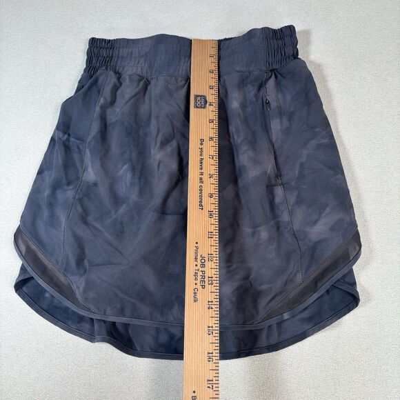 Lululemon Hotty Hot High-Rise Skort Diamond Dye Pitch Graphite Grey Sz 4 Tennis - Picture 7 of 7
